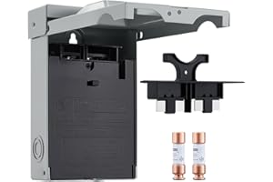 SURAIELEC 30 Amp Fused AC Disconnect Box, Outdoor Pull-Out Switch Enclosure with Fuse, AC Disconnect for Mini Split, Air Conditioning and Home & Light Commercial HVAC Systems, Fuse Included