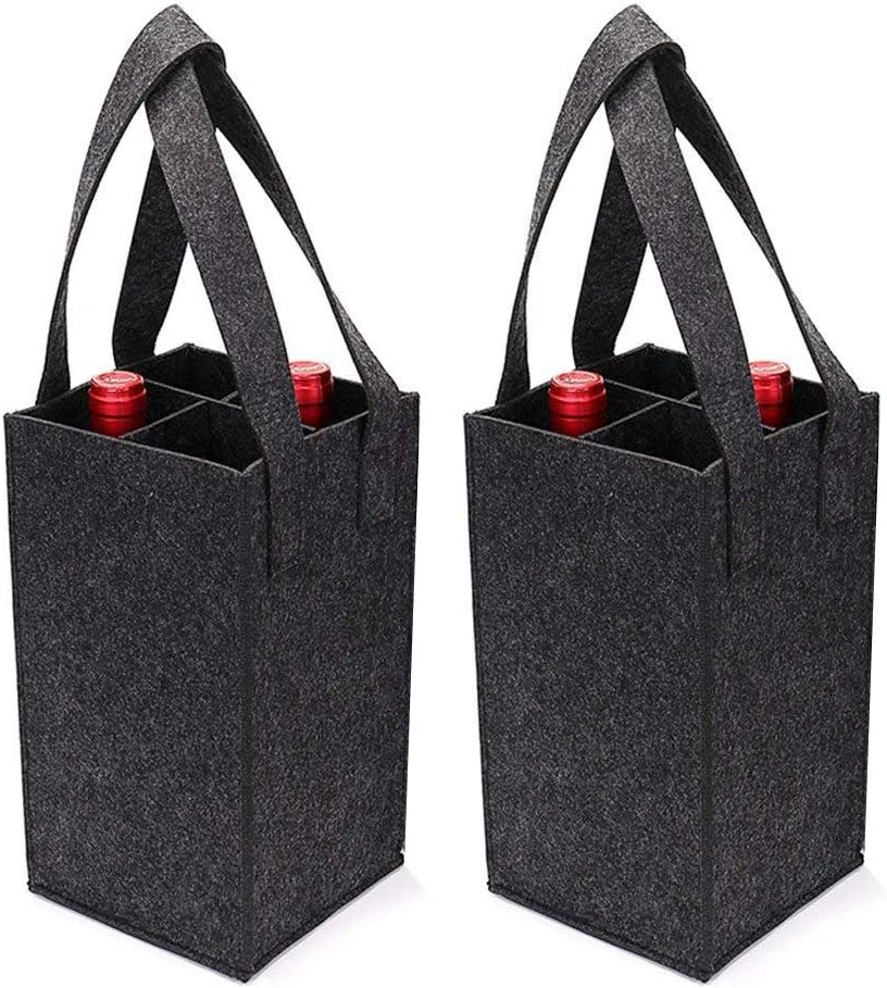 iZoeL 2 Pack Wine Bottle Carriers Tote Bag Reusable Washable Removable