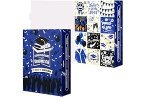 Graduation Gift Advent Calendar, 12-Day Surprise Box with Graduation-Themed Compartments, DIY Fillable Empty Gift Box for Gra