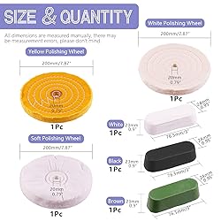 Swpeet 8" Buffing Polishing Wheels Polish Pad 6Pcs