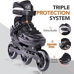PAPAISON Adult Adjustable Inline Skates for Men