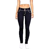 Wax Women's Juniors Body Flattering Mid Rise Skinny Jeans