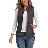 Argstar Women's Vest, Quilted Lightweight Zip Pockets Padded Gilet (XS-2XL)
