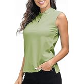 Golf Polo Shirts for Women Slim Fit Woman Sleeveless Sports Shirts Quick Dry Athletic Tank Tops for Tennis Work