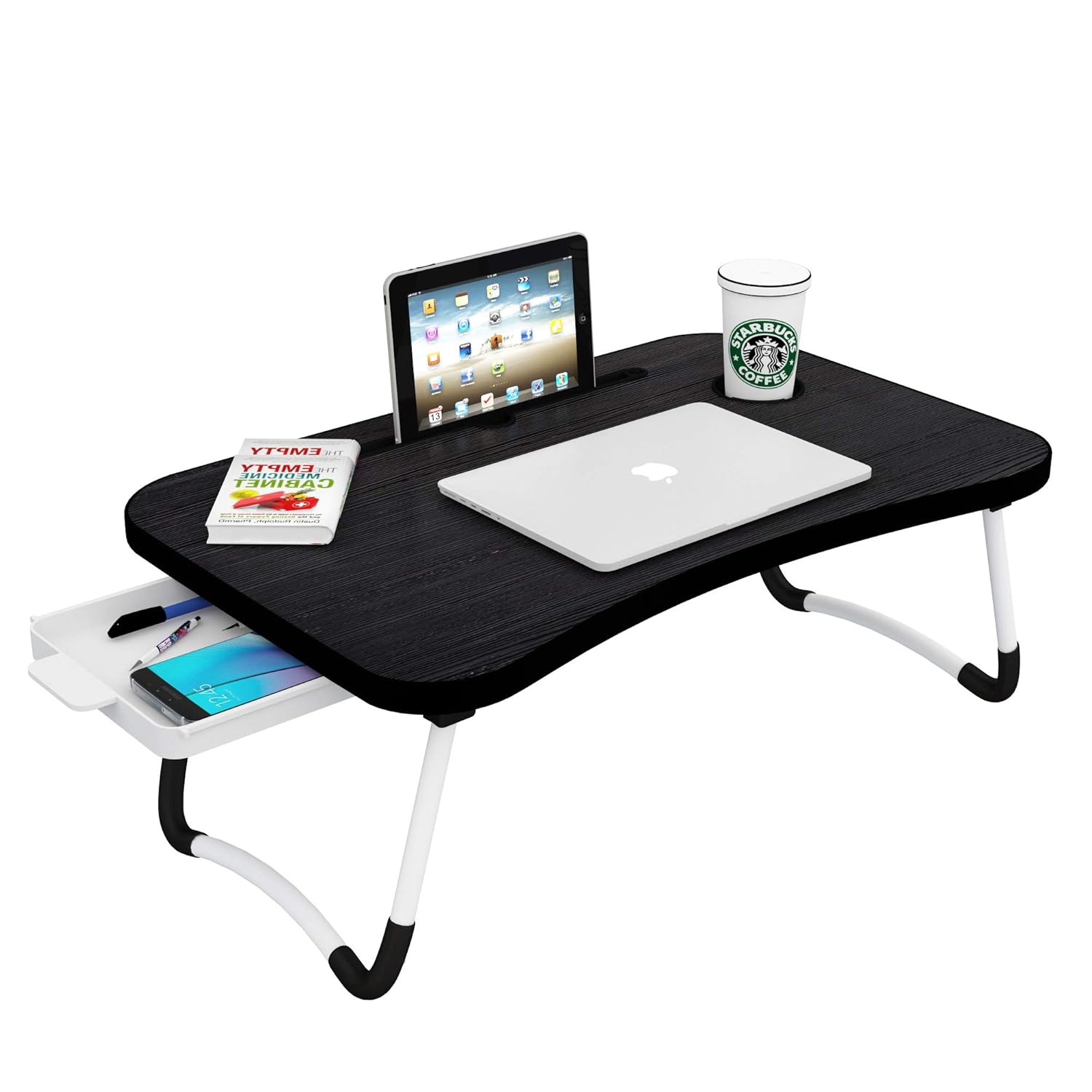 Callas Multipurpose Foldable Laptop Table with Cup Holder, Study Table