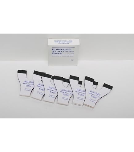 thumbnail image 2 of Darby Dental Articulating Paper – XXThin Horseshoe & X-Thick – 144 Sheets For Occlusion – Made In USA 2 of 6