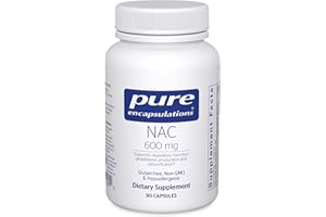 Pure Encapsulations NAC 600 mg - N-Acetyl Cysteine NAC Supplement for Lung Health & Immune Support, Liver Support & Antioxidants* - with Freeform N-Acetyl-L-Cysteine - 90 Capsules