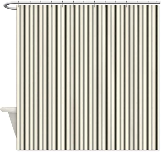 Amazon Com Cafepress Black Ticking Decorative Fabric Shower