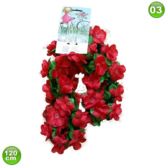maxxi4you Fahrradgirlande Blumengirlande Blume Rottöne 120 cm