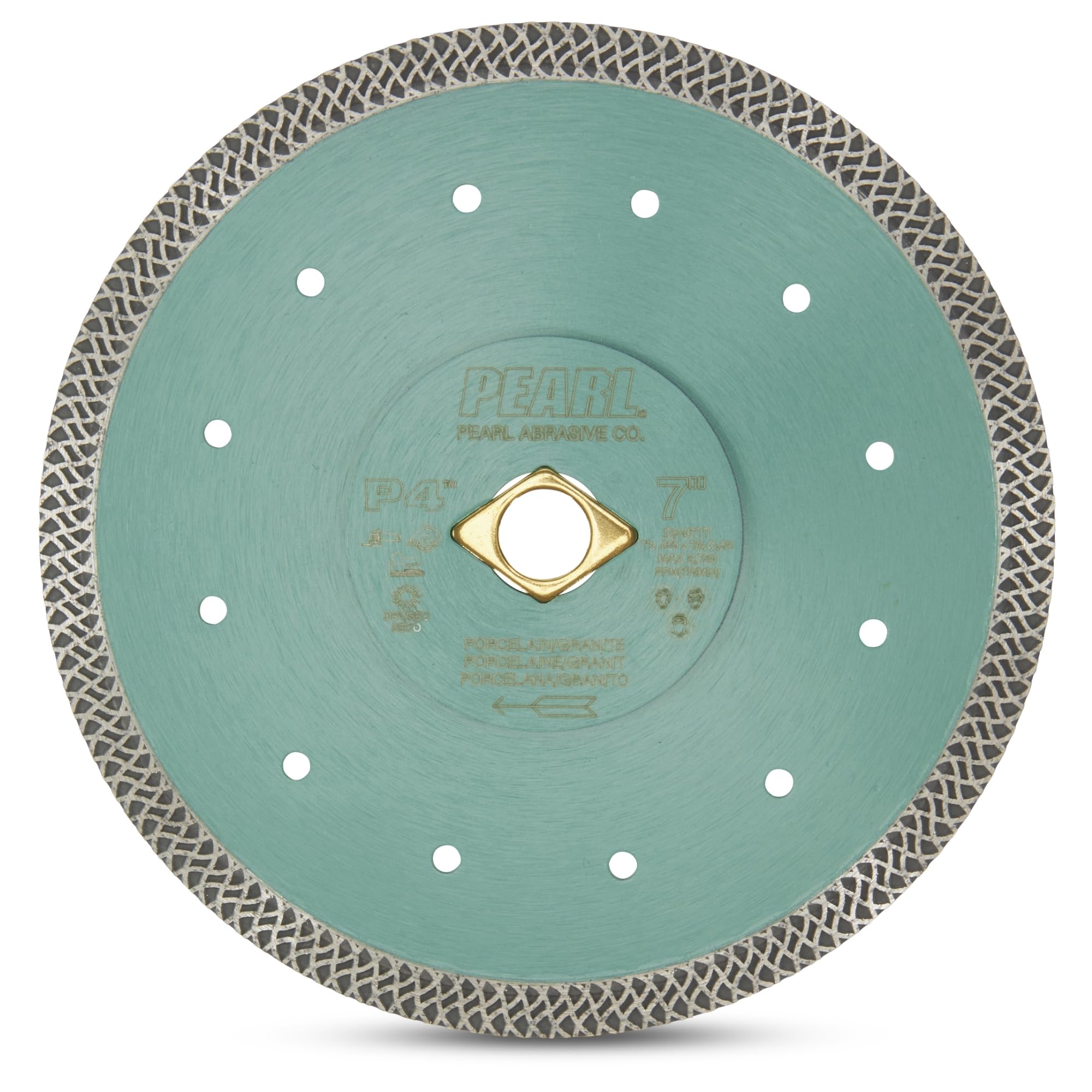 Pearl Abrasive P4 DIA07TT Turbo Mesh Blade for Porcelain and Granite 7 x .055 x 7/8, 5/8