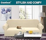 Granbest Premium Water Repellent 4 Seater Sofa Slipcover Beige view 2