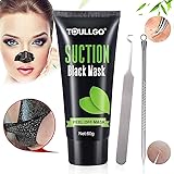 Black Mask, Charcoal Mask, Blackhead Remover Mask, Purifying Peel off Mask, Black Face Mask with Activated Charcoal Deep Pore Cleanse for Acne, Blackheads, Oil Control (1)