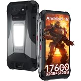 Tank X 5G Rugged Smartphone, Android 15 Mobile Phones with 220LM Projector | 6.78&rsquo;&rsquo; LCD Screen, 32GB RAM+512GB ROM, 17600mAh Battery, IP68 Waterproof Outdoor Cell Phone Unlocked, Camping Light, OTG/ GPS