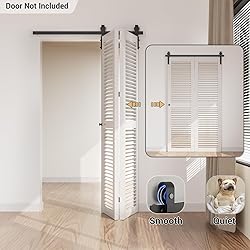 CCJH 5FT/60'' Bi-Folding Barn Door Hardware Sliding