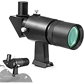 Astromania Finder Scope, 9x50 Right Angle Metal Optical Finderscope for Astronomical Telescope with Crosshair and Bracket, Fully Multi-Coated Upright Corrected Image Telescope Finder