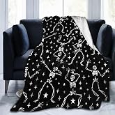 Funny Skulls Throw Blankets Gifts For Mens Womens Boys Girls 50
