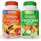 Simply Nature's Pledge - Packed with Over 40 Different Fruits & Vegetables - Made with Whole Food Superfoods - with High Beta Carotene – 100% Soy Free - 90 Count (Pack of 2)