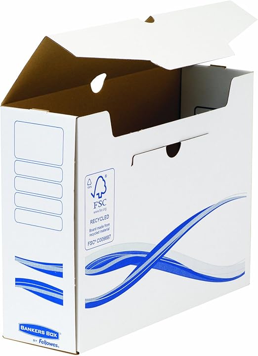 Fellowes, Caja de archivo definitivo, 100 mm, 25 unidades: Amazon.es: Oficina y papelería