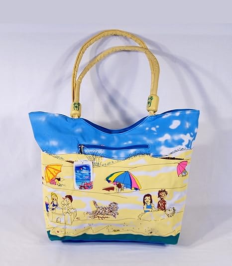 beach bags with zipper closure