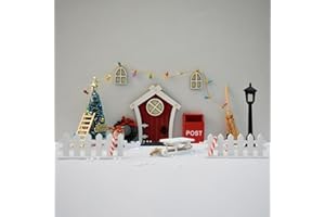 CASASPHERE 2023 Elf Door Elf on The Shelf Accessories Christmas Elf Girl Fairy Doors Miniature Christmas Decorations Elf on The Shelf Kit DIY Gift Craft Activities(19 Pcs)