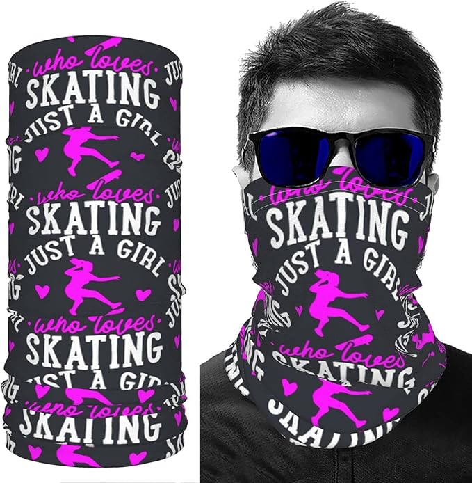 Skating Skater Skate Lover Face Mask Ice Silk Mask Uv Protection Mask
