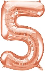 Unique Rose Gold Number 9 Shaped Large Foil Balloon 86cm view 8