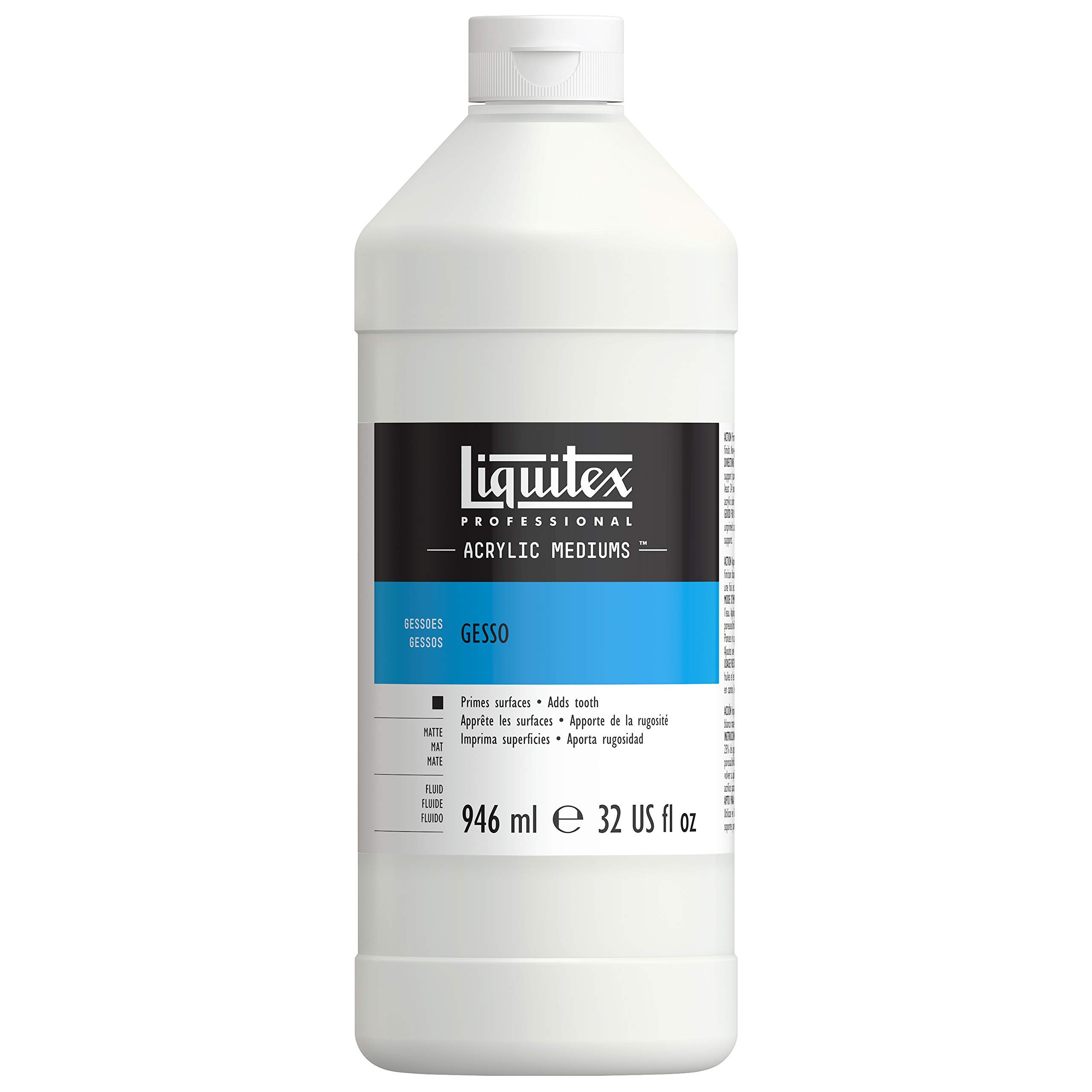 Liquitex Professional Acrylic Medium for Acrylic and Oil Paint, White Gesso Surface Prep, 946 ml — image 1
