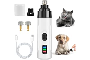 WAZNFYV Silent Groom Pro Nail Grinder, 2025 Dog Nail Trimmer Rechargeable USB Charging Pet Nail Grinders for Dog Cat Home Use