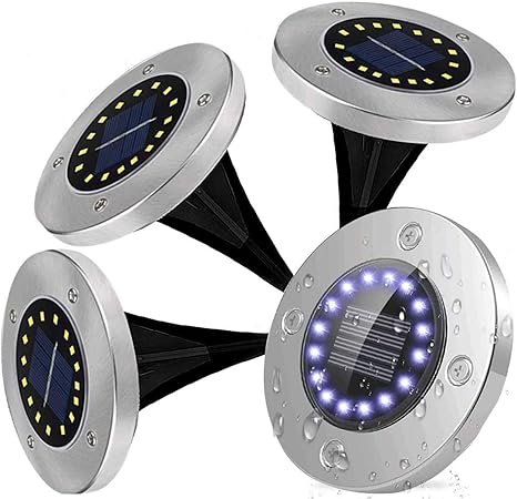 luz solar de exterior gayrrnel 4 pcs 16 led luces solares lamparas solares para exterior tierra luz ipx6 impermeable lampara en el exterior patio
