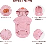 BEAUTYZOO Small Dog Hoodie Sweater with Pockets Leash Hole All Weather Coat view 5
