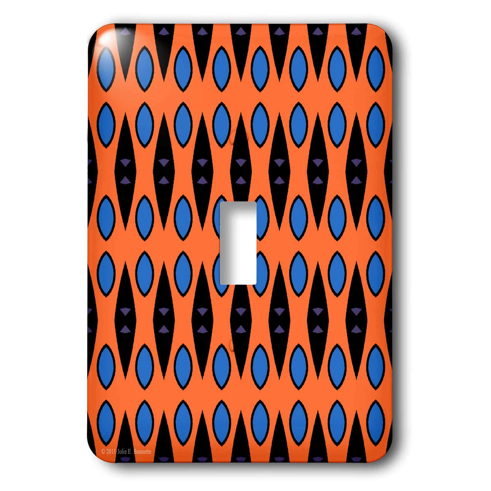 Photo 1 of 3dRose lsp_31303_1 Clown Prince Circus Retro Geometric Abstract Pattern Textile Toggle Switch, Multi-Color