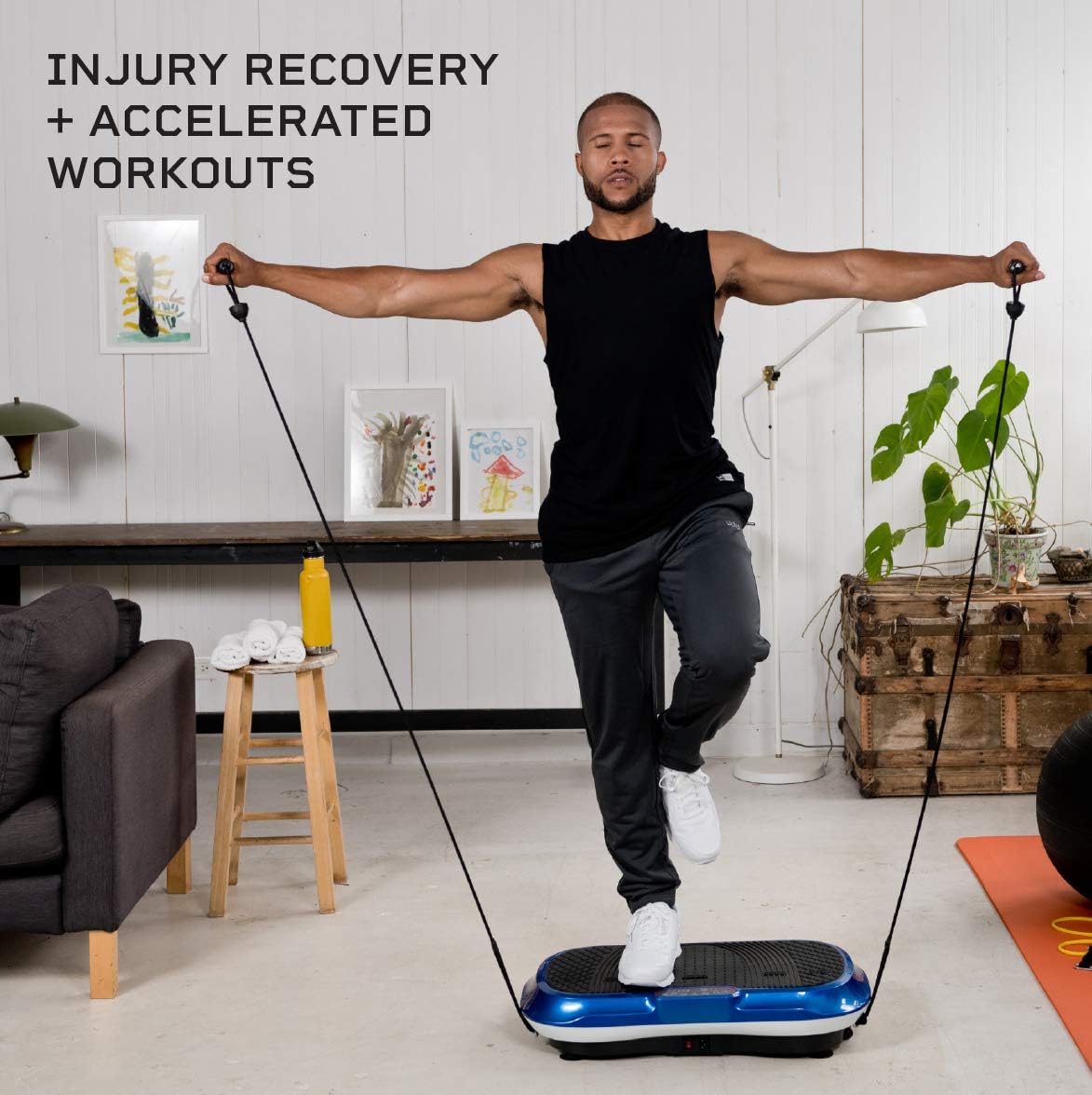 LifePro Vibration Plate Exercise Machine - Whole Body Workout Vibration Fitness Platform w/Loop Bands - Home Training Equipment for Weight Loss & Toning - Remote, Balance Straps, Videos & Manual : Sports & Outdoors