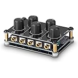 Little Bear MC5 Mini Portable Stereo 4 Channel Audio Mixer Passive Live Studio Console Recording Low Noise (No Power Needed)