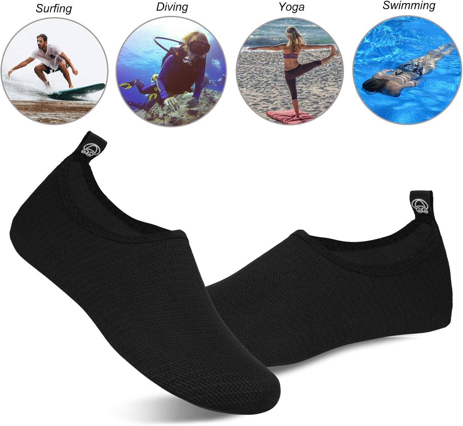  | Water Shoes for Womens Mens Barefoot Quick-Dry Aqua Socks for Beach Swim Surf Yoga Exercise New Translucent Color Soles | Water Shoes