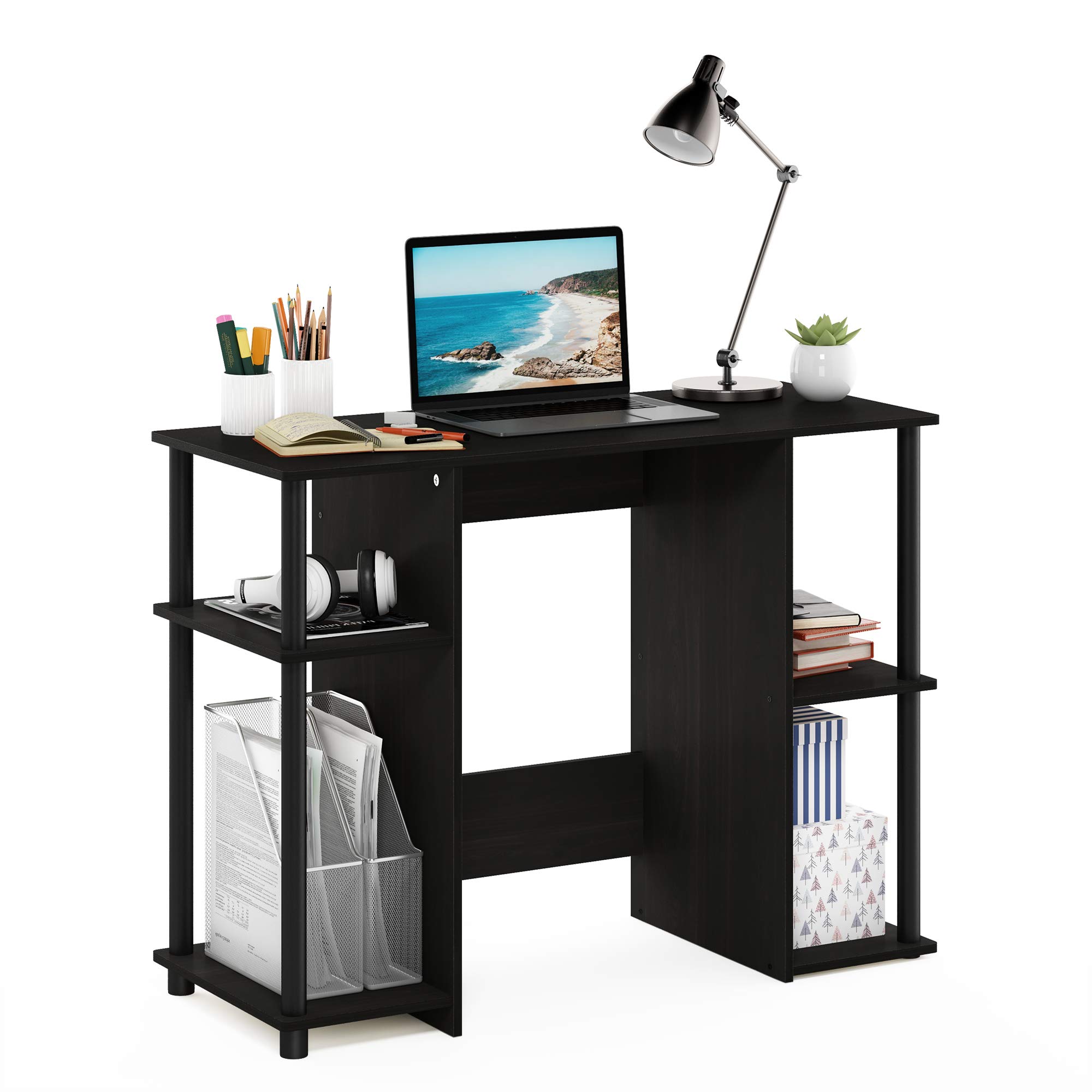Furinno JAYA Compact Computer Desk, Writing Desk, Study Desk, Espresso