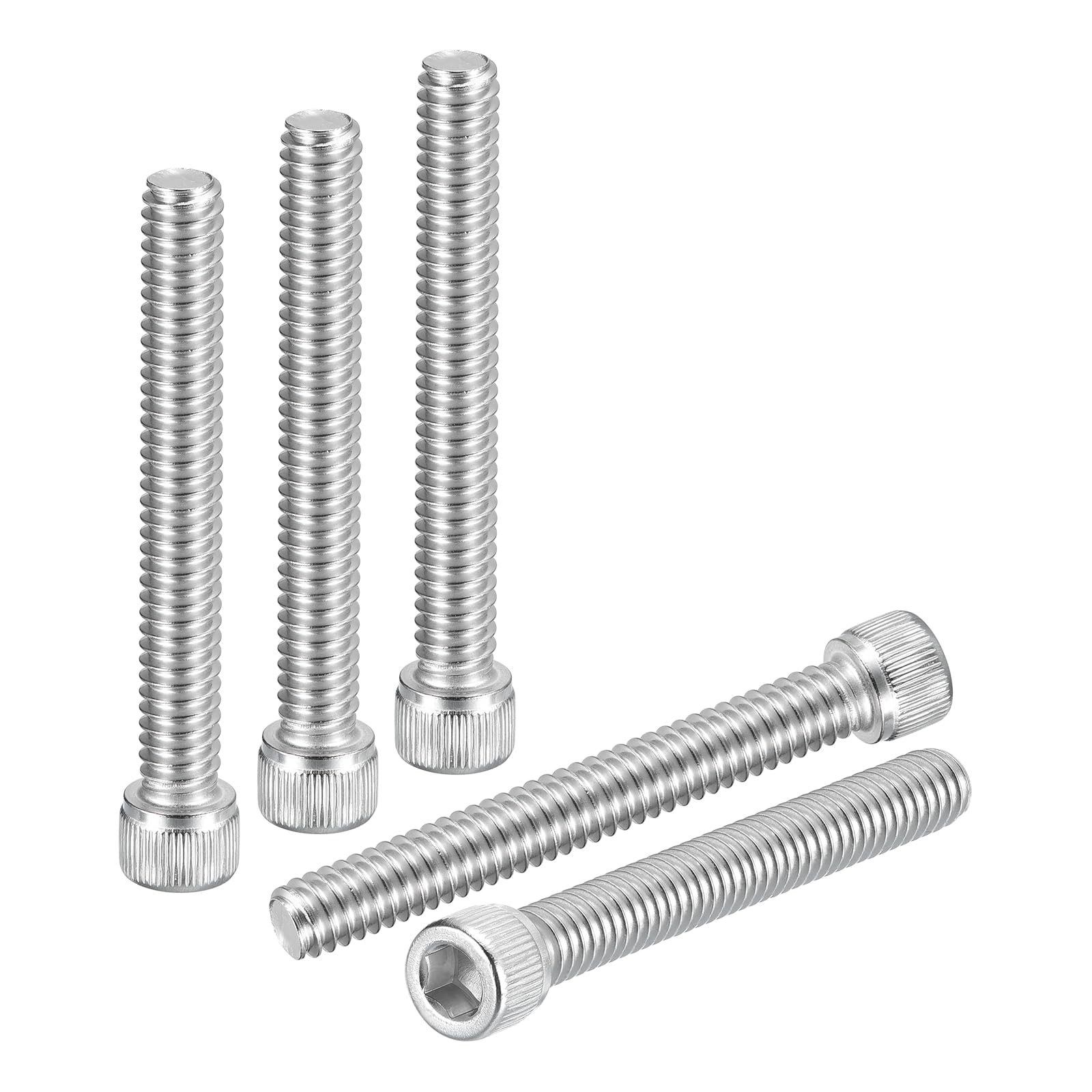 DTGN 1/4"-20x2" Socket Head Cap Screws Bolts - 20Pack - Good for Road Bicycle, Mountain Bike, Auto, Motorcycle - 304 Stainless Steel Hex Head Metric Screws - Silver