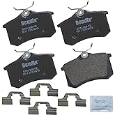 Bendix Priority1 CFM1017 Semi-Metallic Rear Brake Pads | For select Audi A1, A3, A4, A6, A8, Allroad, S6, TT, Volkswagen Beetle, Golf, SportWagen, Jetta, City, Passat, Polo, Sharan