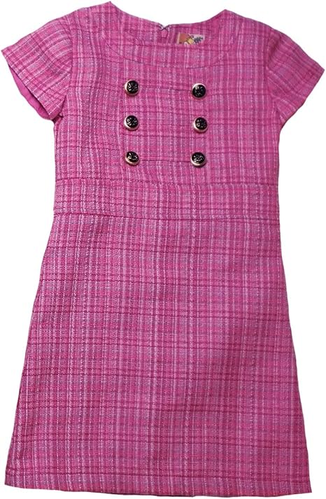 Amazon 英国お嬢様風タータンチェック柄フォーマルワンピース 濠du ピンク1cm ワンピース チュニック 通販