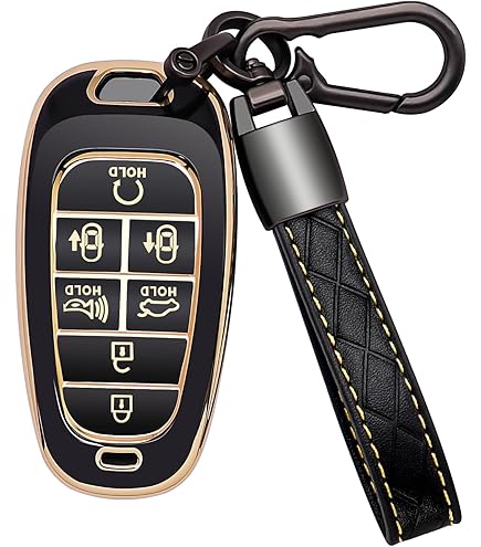 COTIYBOK Hyundai Key Fob Cover – Rose Gold TPU Protective Case For 2019-2023 Sonata, Santa Fe, Tucson 7-Button Smart Key