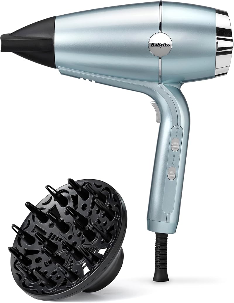 BaByliss Hydro-Fusion 2100W Hair Dryer with Diffuser Ionic Plasma Tech