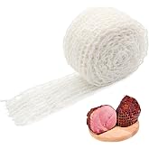 Towfed 16.4ft Meat Netting Roll, Size 22 Elastic Smoked Meat Ham Netting | Meat Butcher Twine Net for Meat Cooking Smoking, or Drying