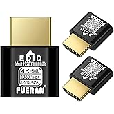 FUERAN New HDMI Dummy Plug 4K HDR,4K@60Hz、1440P@120/144Hz、1080P@120/144/240Hz,edid Emulator Virtual Display Adapter,hdmi Headless Adapter(NEW-4K-HDR(default1920X1080@60Hz) 3P)
