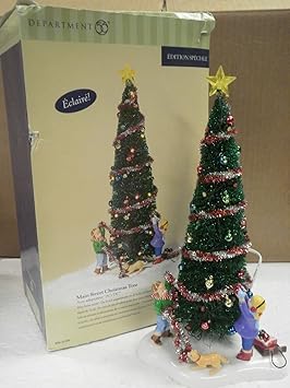 Amazon Com Department 56 Main Street Christmas Tree Original Snow Village Home Kitchen