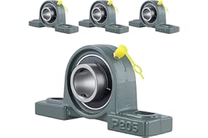 SOUJAP 4 PCS UCP205-16 1 Inch Pillow Block Bearings, Heavy Duty Pillow Block Mounted Ball Bearing with Solid Cast Iron Base, 