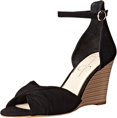 jessica simpson black wedge sandals