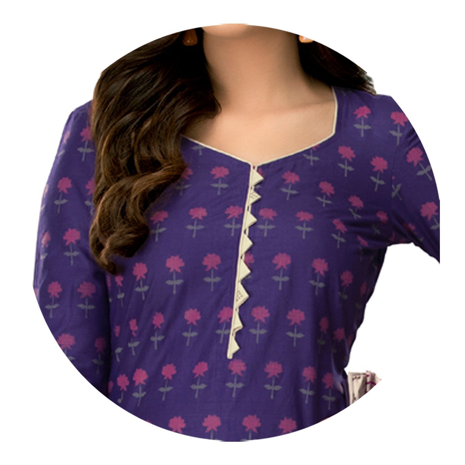 angelfab women's cotton dress material, free size (2015_dup, multicolour)