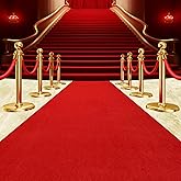 450 GSM Extra Thick Waterproof Red Carpet Runner for Events Decorations, 3X10 Ft Not Slip Red Runner Aisle Runway Rug for Wedding, Party, Banquet, Activity Entrance and Special Events Decorations