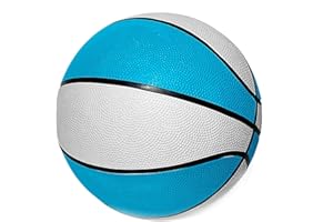 Botabee Official Size Pool Basketball - 9.4" Diameter, Size 7 Waterproof Basket Ball - Textured Grip for in-Water or Outdoor Play - Compatible with Pool Basketball Hoops - White and Blue