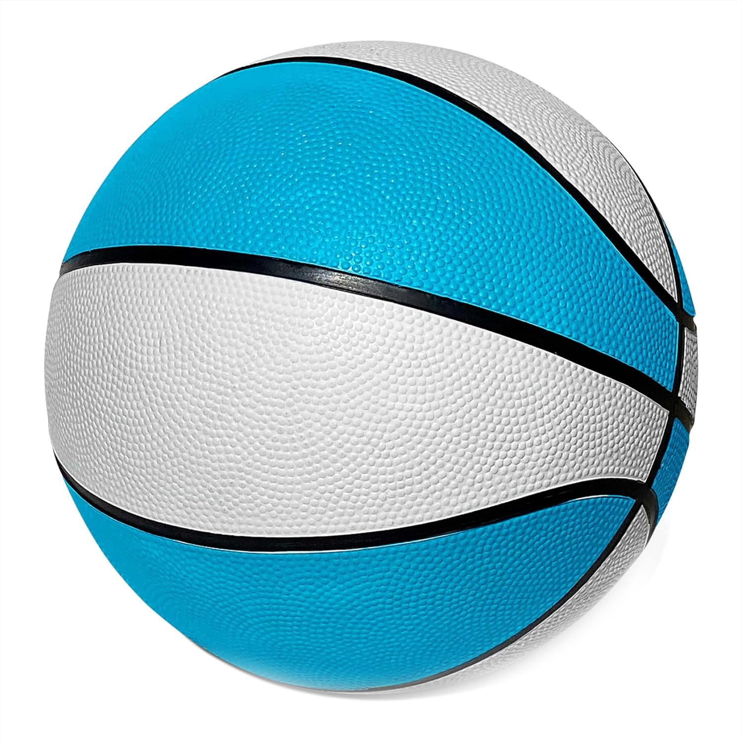 Botabee Official Size Pool Basketball - 9.4" Diameter, Size 7 Waterproof Basket Ball - Textured Grip for in-Water or Outdoor Play - Compatible with Pool Basketball Hoops - White and Blue
