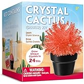 EDUMAN Crystal Growing Kit for Kids, Cactus-Red DIY Crystal Science Experiment Set, Grow Your Own Crystals, STEM Educational Chemistry Kit for Boys & Girls Ages 6-12, Fun Science Lab Gift for Kids